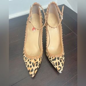 Ivanka Trump Cheetah Gold-Studded Heels